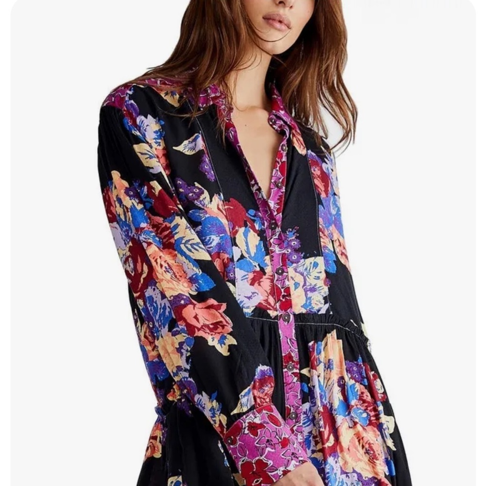 NWOT Free People Brunch a Bunch Long sleeve Top